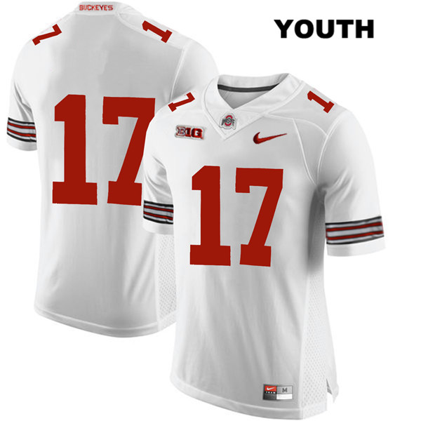 Ohio State Buckeyes Youth Kamryn Babb #17 White Authentic Nike No Name College NCAA Stitched Football Jersey VK19L60QB
